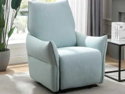 Poltrona Articulada Elétrica Em Tecido Azul-Claro Modoc