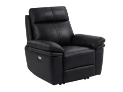 Poltrona Articulada Elétrica Pele Preto - Mesola