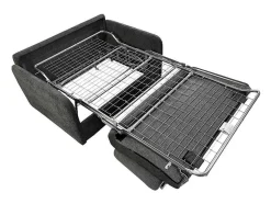 Poltrona Convertivel Abertura Rapida Tecido Matizado Cinza Antracite, Cama 100 Cm - Nadoa