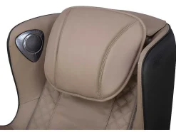 Poltrona De Massagem Em Pele Sintética Bege Com Leds E Sistema De Gravidade Zero - Opcao Bluetooth - Kasou