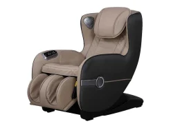 Poltrona De Massagem Em Pele Sintética Bege Com Leds E Sistema De Gravidade Zero - Opcao Bluetooth - Kasou