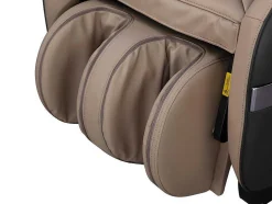 Poltrona De Massagem Em Pele Sintética Bege Com Leds E Sistema De Gravidade Zero - Opcao Bluetooth - Kasou
