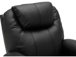 Poltrona De Massagens Em Pele Sintética Cor Preto - Silvano