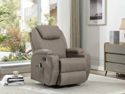 Poltrona De Massagens Tecido Taupe - Silvano