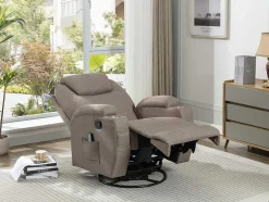 Poltrona De Massagens Tecido Taupe - Silvano