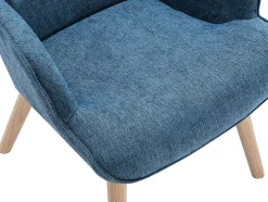 Poltrona Em Tecido Cor Azul - Vately