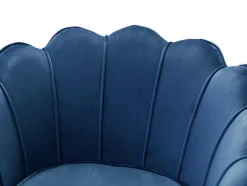 Poltrona Em Veludo Cor Azul-Escuro - Dandelion De Pascal Morabito