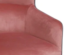 Poltrona Em Veludo Cor-De-Rosa E Estrutura Antracite - Mendocino