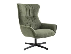 Poltrona Giratoria Veludo Canelado Verde - Galati