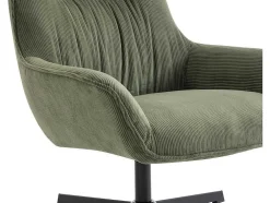 Poltrona Giratoria Veludo Canelado Verde - Galati