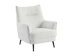Poltrona Tecido Boucle Branco - Melfi