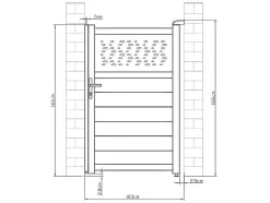 Porta De Batente Em Aluminio Semiperfurado Com Motivos De C103 X A166 Cm Cor Antracite - Bazio