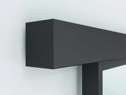 Porta De Correr Atelier Em Aplique Preto E Vidro Temperado Fosco, A205 X L73 Cm - Artisto