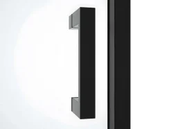 Porta De Duche De Correr Com Rodas Preto Mate Estilo Industrial 120 X 195 Cm - Anakao