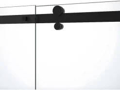 Porta De Duche De Correr Com Rodas Preto Mate Estilo Industrial 120 X 195 Cm - Anakao