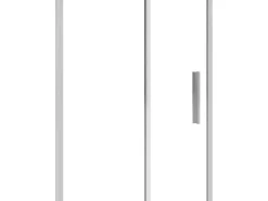Porta De Duche De Correr Estilo Industrial Cromada 120X195 Cm - Toroni