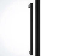 Porta De Duche Giratoria Em Metal Preto Mate De Estilo Industrial 80 X 195 Cm - Tamri