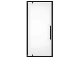 Porta De Duche Giratoria Em Metal Preto Mate De Estilo Industrial 80 X 195 Cm - Tamri