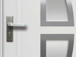 Porta De Entrada Em Aco Envidracado Com Inox A207 X L100 Cm Branco, Abertura Para A Direita - Covas