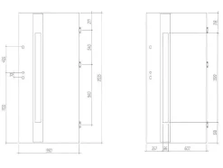 Porta De Entrada Em Aco Envidracado Com Inox De A.207 X L.100 Cm Cor Antracite Com Abertura Para A Direita - Braga