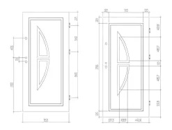 Porta De Entrada Em Aco Envidracado Com Inox A207 X L100 Cm Branco, Abertura Para A Esquerda - Covas