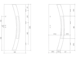 Porta De Entrada Em Aco Envidracado Com Inox De A.207 X L.100 Cm Cor Antracite Com Abertura Para A Direita - Trofa