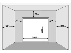 Porta De Garagem Seccionada Com Motor Somfy Com Padrao Quadriculado E Porta Central Branco - Caopas