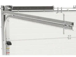 Porta De Garagem Seccionada Com Motor Somfy Com Padrao Quadriculado E Porta Central Branco - Caopas