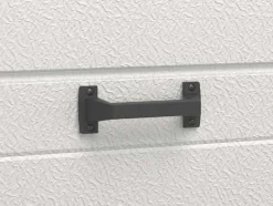 Porta De Garagem Seccionada Com Padrao Quadriculado E Porta Central Branco Motorizado - Caopas