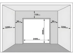 Porta De Garagem Seccionada Efeito Liso Com Porta Central Branco Com Motor Somfy - Lavega