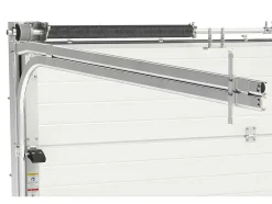Porta De Garagem Seccionada Efeito Liso Com Porta Central Branco Com Motor Somfy - Lavega