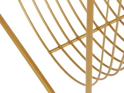Porta-Revistas Filiforme C.36 X L.23 X A.33 Cm, Metal Dourado - Poliara