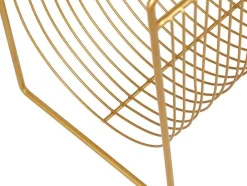 Porta-Revistas Filiforme C.36 X L.23 X A.33 Cm, Metal Dourado - Poliara