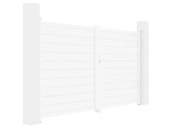 Portão De Batente Aluminio C305 X A181 Cm Branco - Nazario