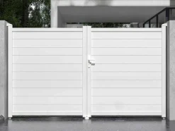 Portão De Batente Aluminio C305 X A181 Cm Branco - Nazario