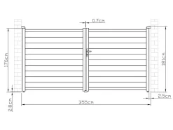 Portão De Batente Motorizado Em Aluminio Antracite De C355 X A181 Cm - Nazario