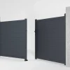 Portão De Batente Motorizado Em Aluminio Antracite De C355 X A166 Cm - Nazario