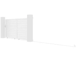 Portão De Correr Aluminio C374 X A180 Cm Branco - Nazario