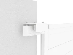 Portão De Correr Aluminio C374 X A180 Cm Branco - Nazario