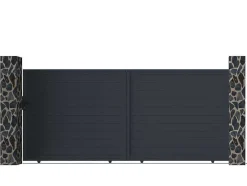 Portão De Correr Em Aluminio Antracite De C392 X A173 Cm - Nazario