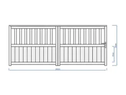 Portão De Correr Em Aluminio Perfurado De L343 X A140 Cm Cor Antracite Em Kit - Tarnos Ii