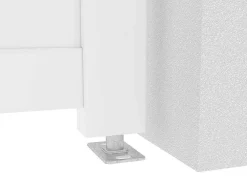 Portão Eletrico De Batente Aluminio C305 X A181 Cm Branco - Nazario