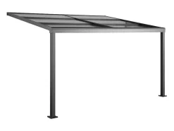 Pérgola De Encostar A Parede Com Teto De Correr 12 M Antracite - Izeda