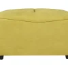 Pufe Para Sofá Modular Em Tecido Amarelo - Symposion