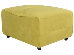Pufe Para Sofá Modular Em Tecido Amarelo - Symposion