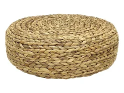 Pufe Redondo Em Rotim Natural Claro - Meviso