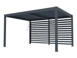 Quebra-Sol Orientavel Aluminio Para Pérgola Bioclimatica Antracite L3,68 X A2,2 M - Bolsena