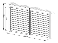 Quebra-Sol Orientavel Aluminio Para Pérgola Bioclimatica Antracite L3,68 X A2,2 M - Bolsena