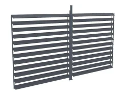 Quebra-Sol Orientavel Aluminio Para Pérgola Bioclimatica Antracite L3,68 X A2,2 M - Bolsena