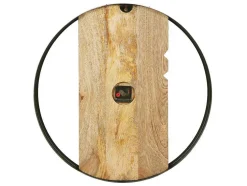 Relógio De Parede Bimaterial D61 Cm Madeira E Metal Natural Claro E Preto - Galou